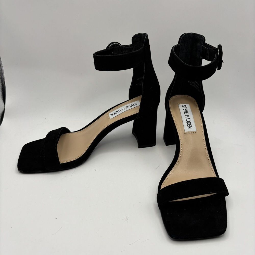 Steve Madden Women Reverie Ankle Leather Square Toe Sandals shoes sz 6M - Picture 5 of 9